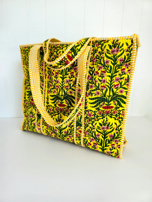 Golden Fleur Tote