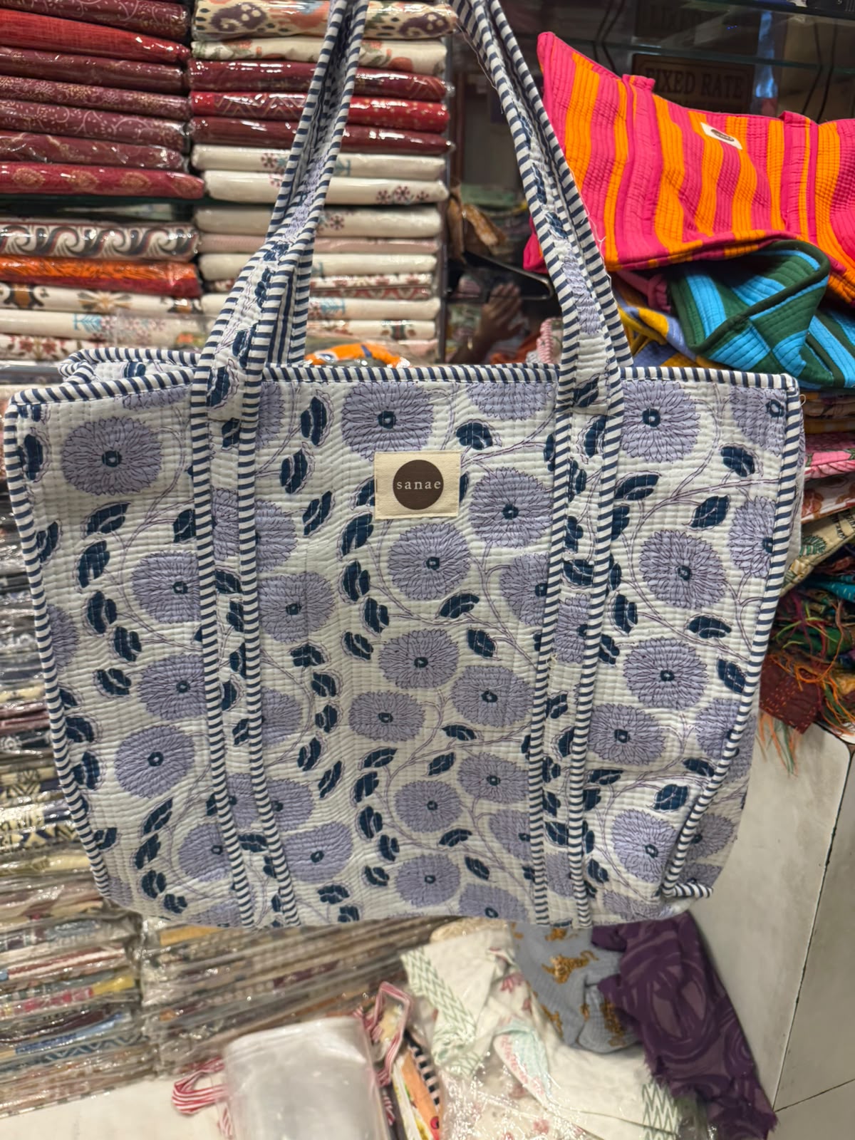 Indigo Garden Tote