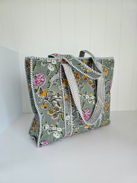 Whispering Floral Tote