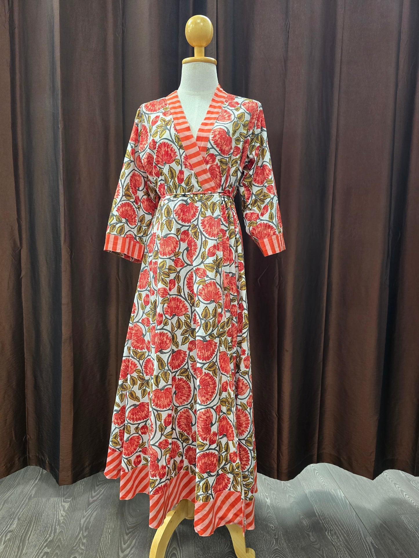 Eoldie Wrap Dress | Crimson Bloom